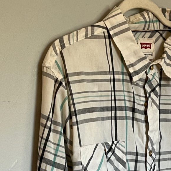 Levi's Men's Modern Plaid Shirt XL - Picture 2 of 9